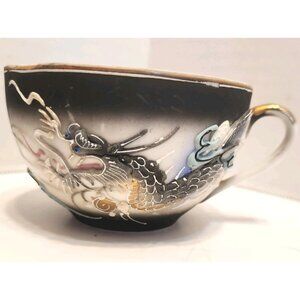 Vintage Victora China Dragonware Cup  Hand Painted 3D Raised Art Read